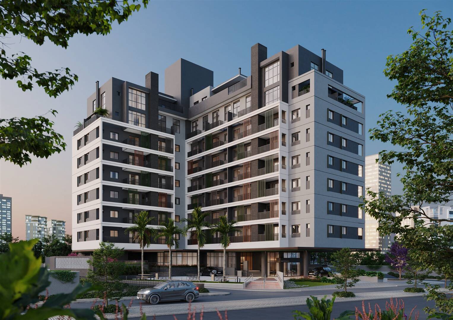 Apto moderno 1 dorm com sacada e mezanino – Alto padrão em Curitiba!